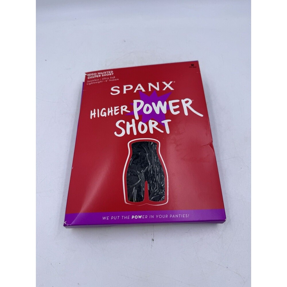 Spanx High Waisted Super Short Seamless Ultra Soft Black Size Medium